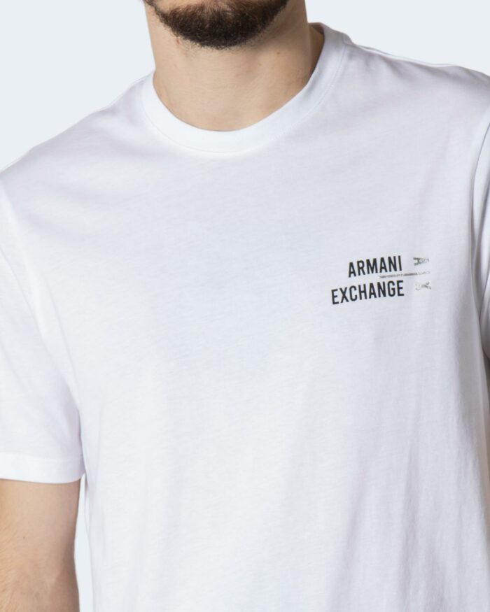 T-shirt Armani Exchange logo e dettaglio shiny Bianco – 80098