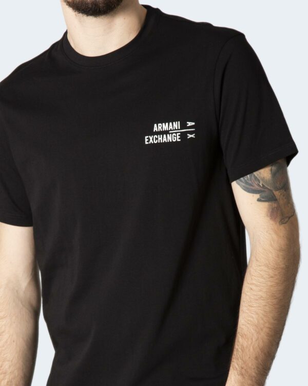 T-shirt Armani Exchange logo e dettaglio shiny Nero - Foto 2