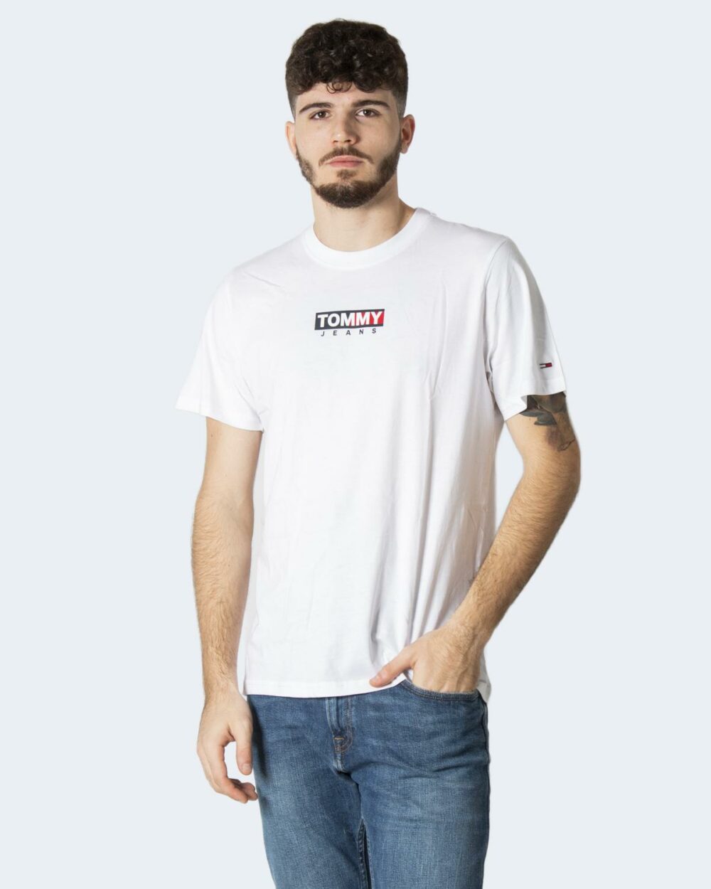 T-shirt Tommy Hilfiger Jeans TJM ENTRY PRINT TEE DM0DM11601 Bianco - Foto 2