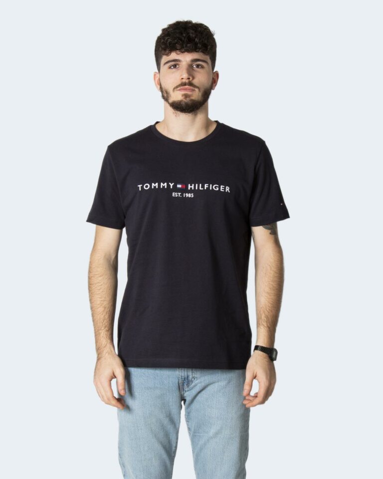 T-shirt Tommy Hilfiger Jeans CORE TOMMY LOGO TEE Blu - Foto 1