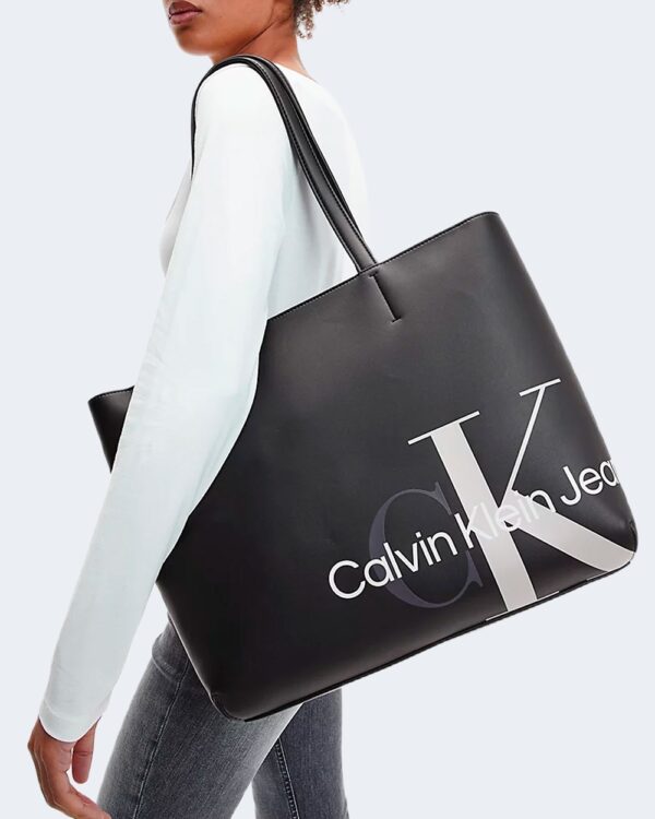 Borsa Calvin Klein SCULPTED MONO SHOPPER29 Nero - Foto 2