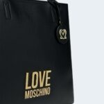 Borsa Love Moschino LETTERING ORO Nero - Foto 4