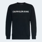 Felpa senza cappuccio Calvin Klein Jeans CORE INSTITUTIONAL LOGO Nero - Foto 2