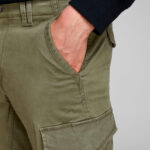 Pantaloni slim Jack Jones PAUL FLAKE AKM 542 NOOS Verde Oliva - Foto 4