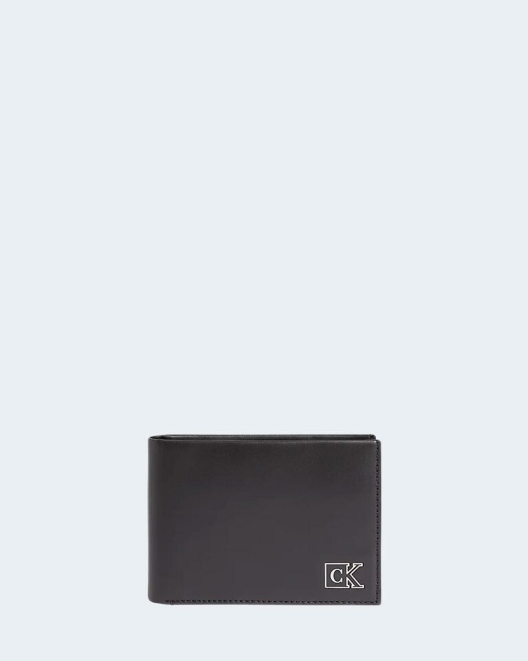 Portafoglio con portamonete Calvin Klein PLAQUE BILLFOLD EXTRA Nero - Foto 1