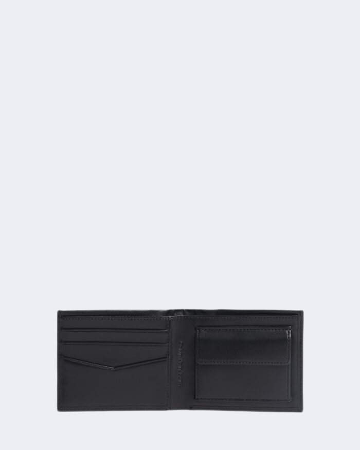 Portafoglio con portamonete Calvin Klein PLAQUE BILLFOLD W/COIN Nero – 81779