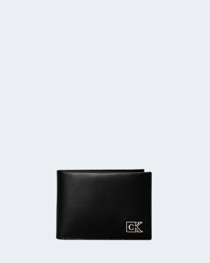 Portafoglio con portamonete Calvin Klein PLAQUE BILLFOLD W/COIN XL Nero – 81778