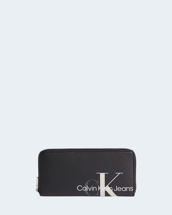 Portafoglio grande Calvin Klein SCULPTED MONO ZIP AROUND Nero – 81907