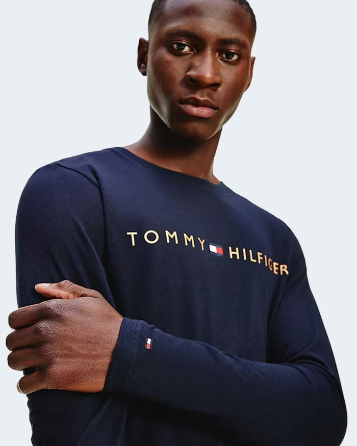 T-shirt intimo Tommy Hilfiger CN LS TEE LOGO GOLD Blue scuro – 81804