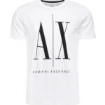 T-shirt Armani Exchange LOGO AX Bianco - Foto 4