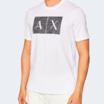 T-shirt Armani Exchange RUBBER LOGO Bianco - Foto 1