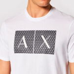 T-shirt Armani Exchange RUBBER LOGO Bianco - Foto 2