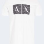 T-shirt Armani Exchange RUBBER LOGO Bianco - Foto 4