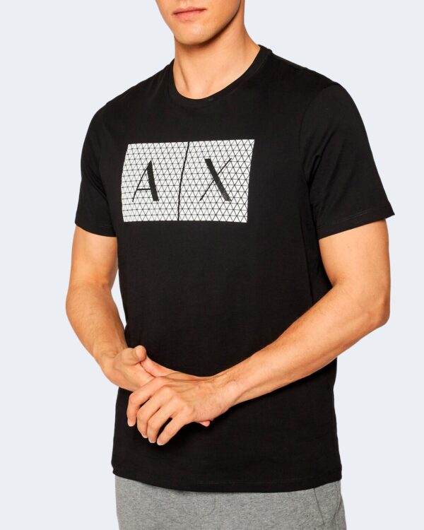 T-shirt Armani Exchange RUBBER LOGO Nero - Foto 1