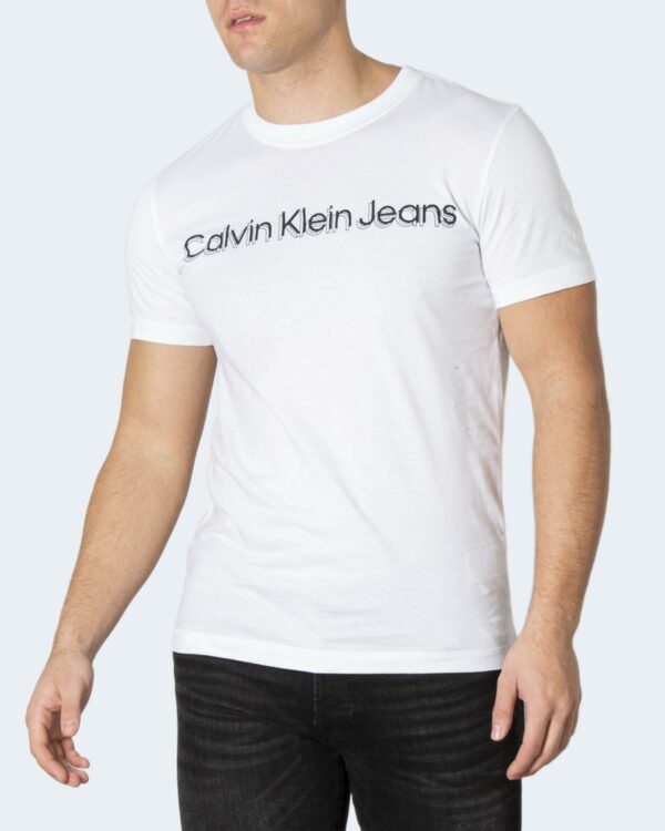 T-shirt Calvin Klein Jeans MONOCHROME INSTITUTI J30J319714 Bianco - Foto 1