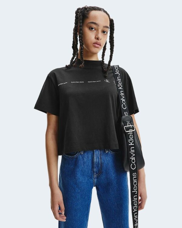 T-shirt Calvin Klein Jeans REPEAT LOGO TEE J20J217709 Nero - Foto 1