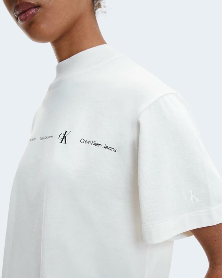 T-shirt Calvin Klein Jeans REPEAT LOGO TEE J20J217709 Panna - Foto 3