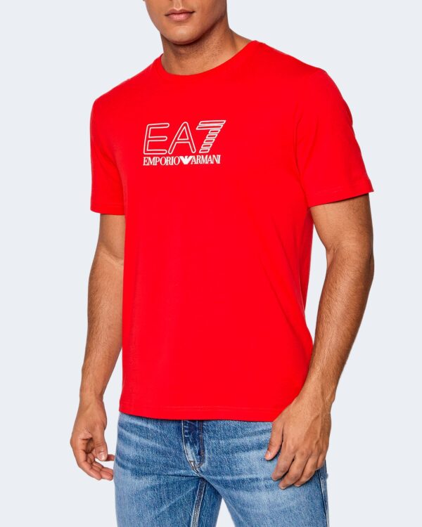 T-shirt EA7 STAMPA LOGO GOMMATO Rosso - Foto 1