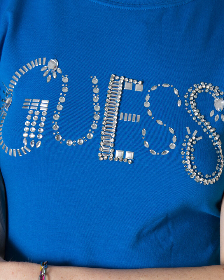 T-shirt Guess SS GUESS JEWEL LOGO R3 Azzurro - Foto 2