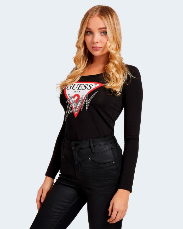 T-shirt Guess LS CN ICON TEE Nero – 81492