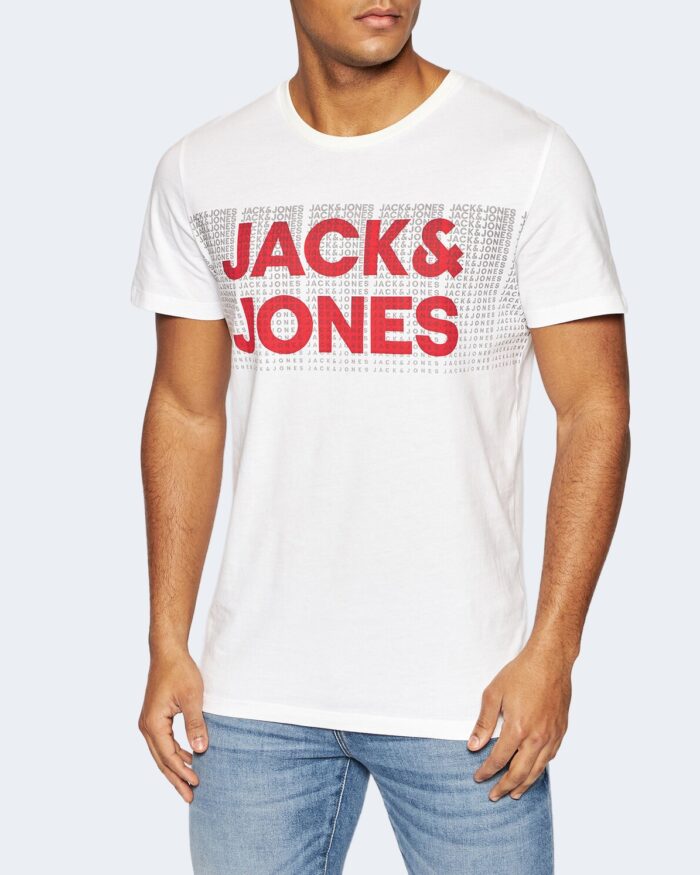 T-shirt Jack Jones JCOATHELSTAN TEE SS CREW NECK FST – 12202140 Bianco – 71744