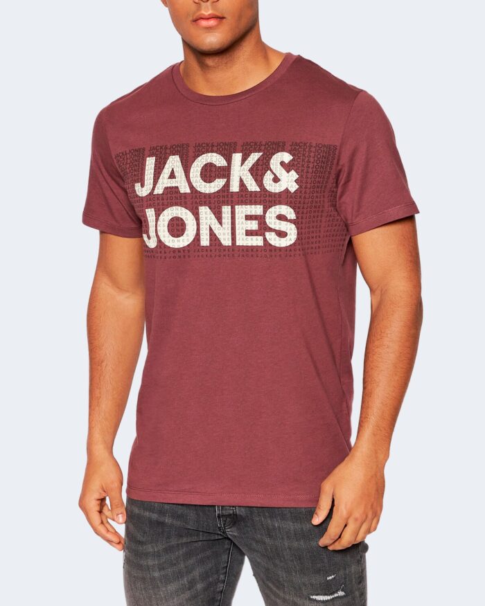 T-shirt Jack Jones JCOATHELSTAN TEE SS CREW NECK FST – 12202140 Bordeaux – 71744