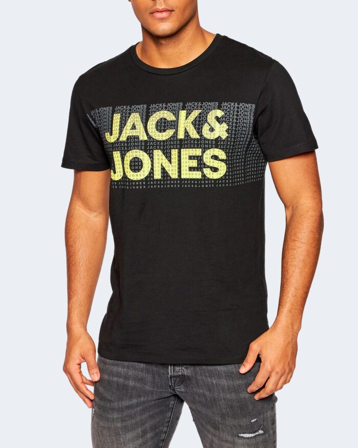 T-shirt Jack Jones JCOATHELSTAN TEE SS CREW NECK FST – 12202140 Nero – 71744