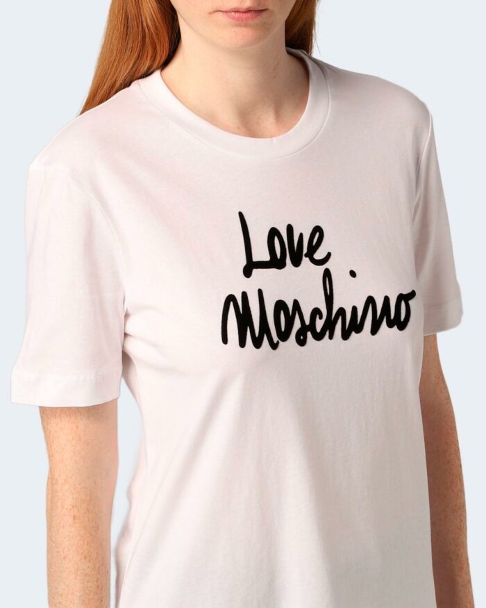 T-shirt Love Moschino LOGO CORSIVO Bianco – 82644
