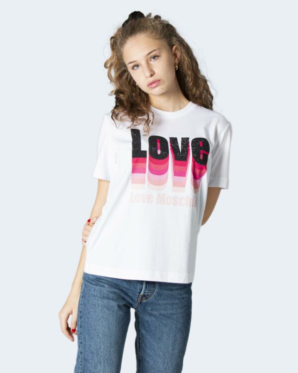 T-shirt Love Moschino Maglietta W4H0620M3876 Bianco - Foto 1