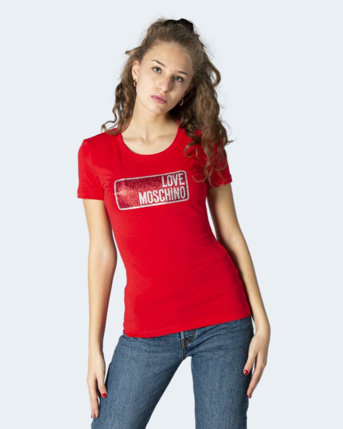 T-shirt Love Moschino Maglietta W4H1917E1951 Rosso – 82494