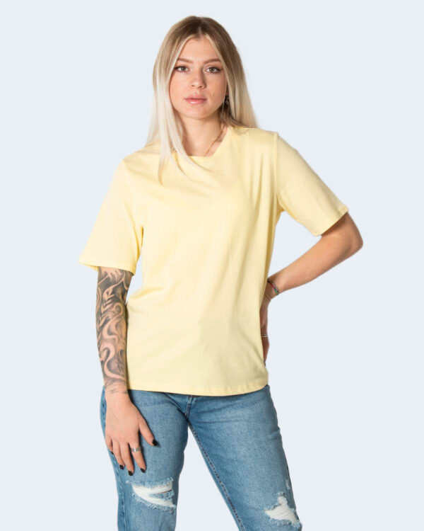 T-shirt Only ONLY LIFE S/S TOP JRS NOOS Giallo - Foto 1