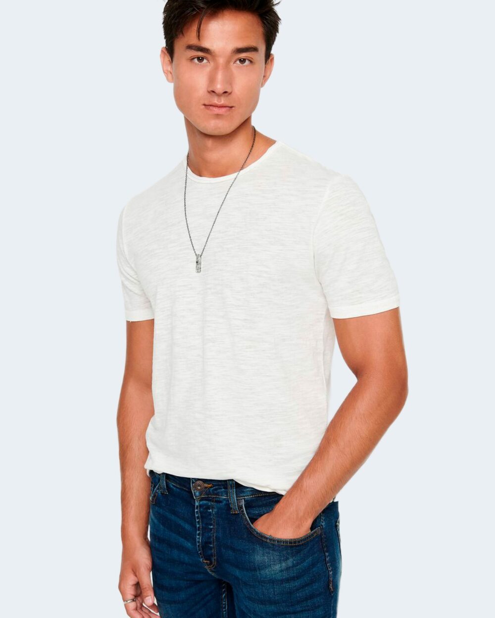 T-shirt Only & Sons ALBERT NEW SS TEE NOOS Bianco - Foto 2