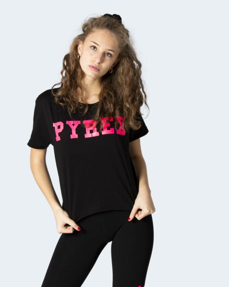 T-shirt Pyrex Maglia corta in jersey 22EPB34222 Nero - Foto 3