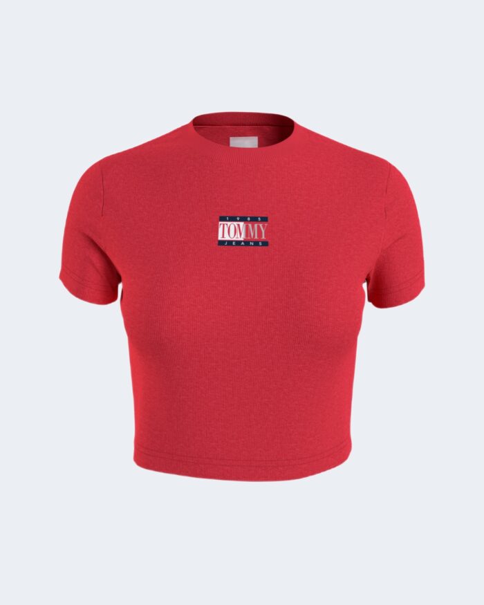 T-shirt Tommy Hilfiger TJW BABY CROP TIMELE DW0DW11991 Rosso – 81112