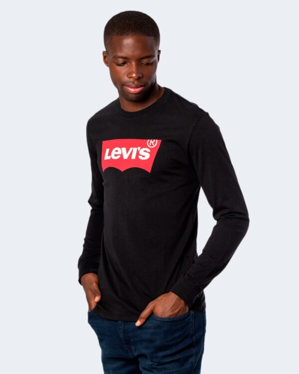 T-shirt manica lunga Levi's® LS GRAPHIC TEE Nero - Foto 4