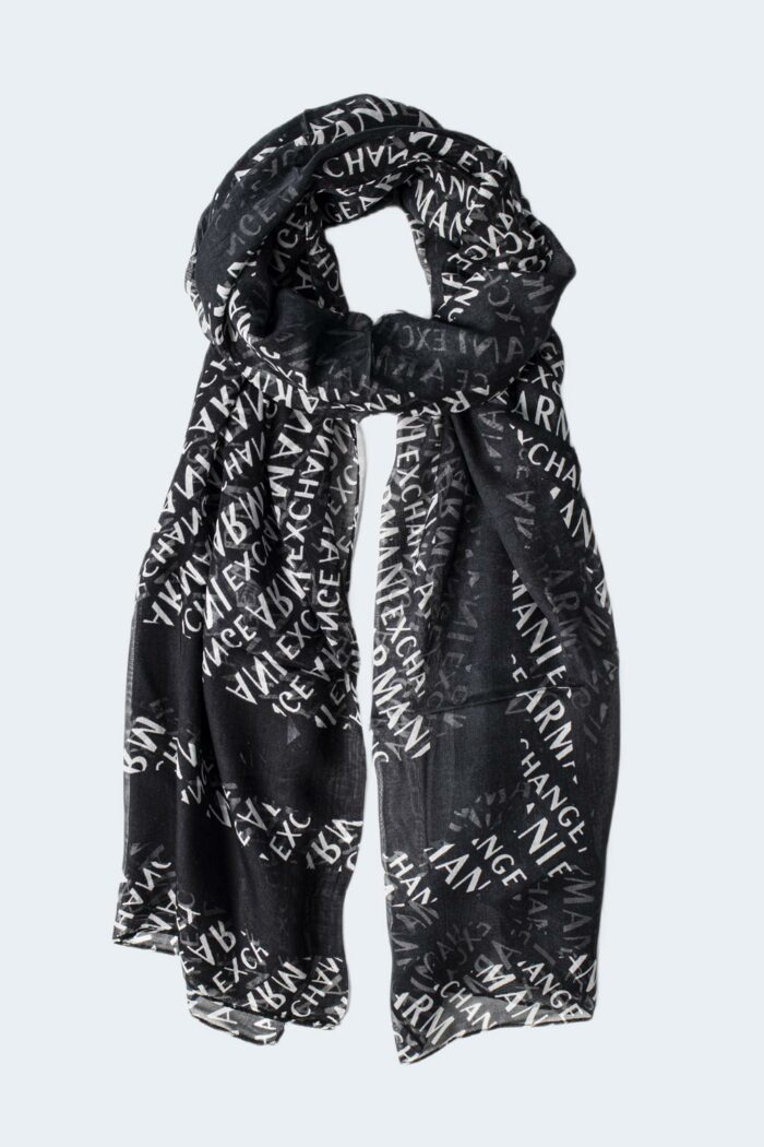 Pashmina Armani Exchange STAMPA  LOGO Nero – 81617