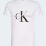 T-shirt Calvin Klein Jeans CORE MONOGRAM SLIM TEE Bianco - Foto 4
