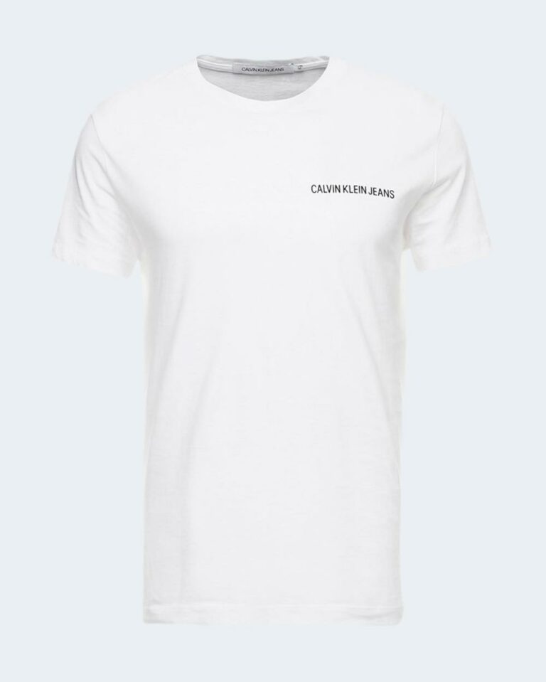 T-shirt Calvin Klein Jeans INSTITUTIONAL LOGO CHEST TEE Bianco - Foto 4