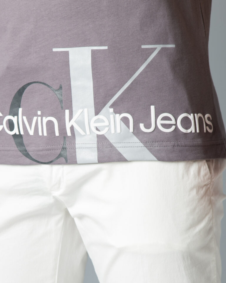 T-shirt Calvin Klein Jeans CUT OFF TWO TONE MON J30J319719 Grigio Scuro - Foto 3