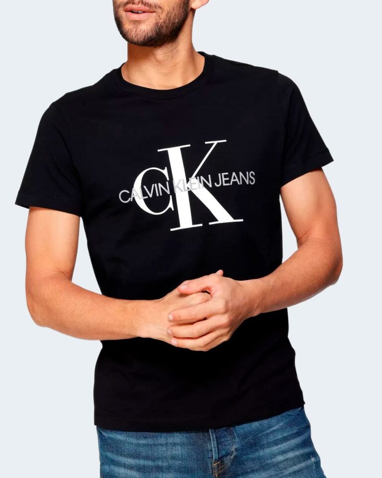 T-shirt Calvin Klein Jeans CORE MONOGRAM SLIM TEE Nero - Foto 2
