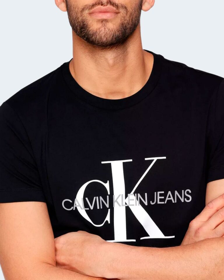T-shirt Calvin Klein Jeans CORE MONOGRAM SLIM TEE Nero - Foto 3