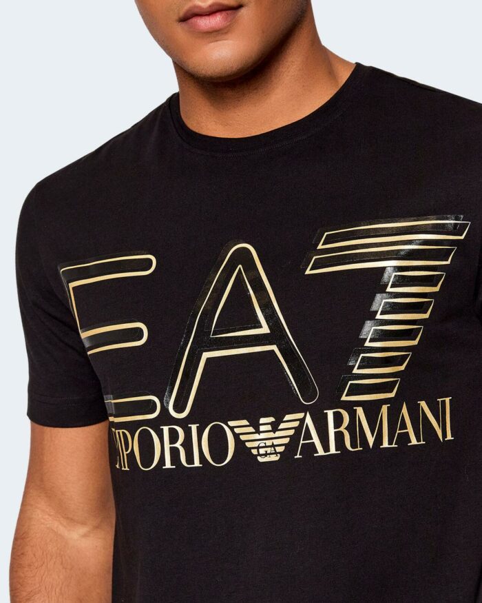 T-shirt Ea7 STAMPA LOGO Black gold – 81578
