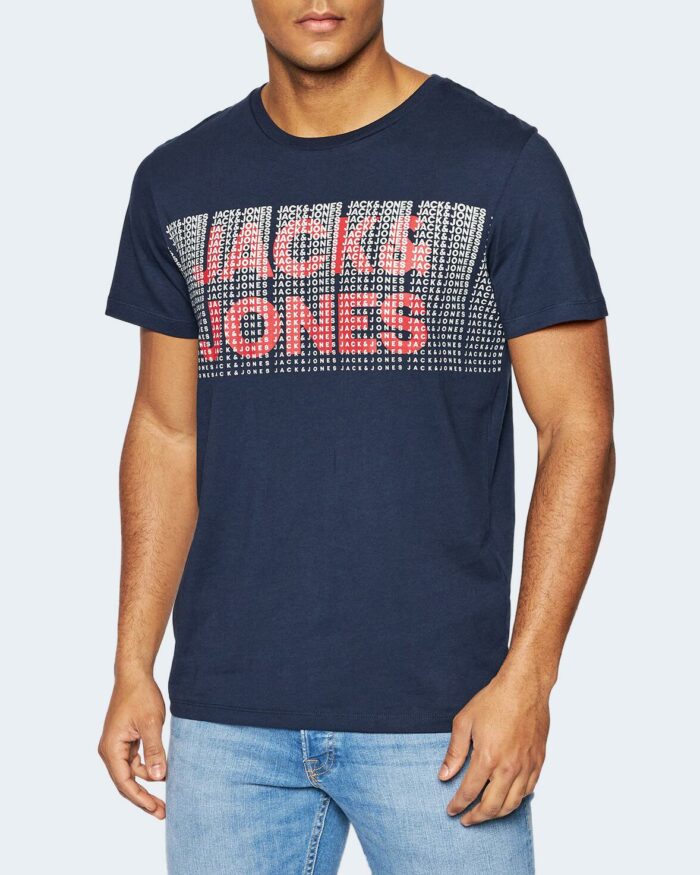 T-shirt Jack Jones JCOATHELSTAN TEE SS CREW NECK FST – 12202140 Blu – 71744