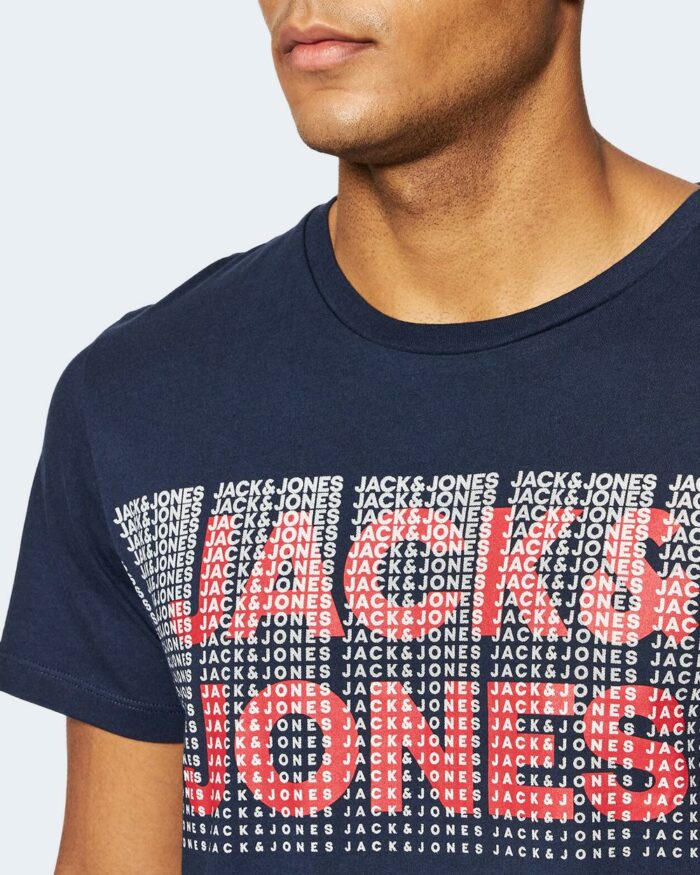 T-shirt Jack Jones JCOATHELSTAN TEE SS CREW NECK FST – 12202140 Blu – 71744
