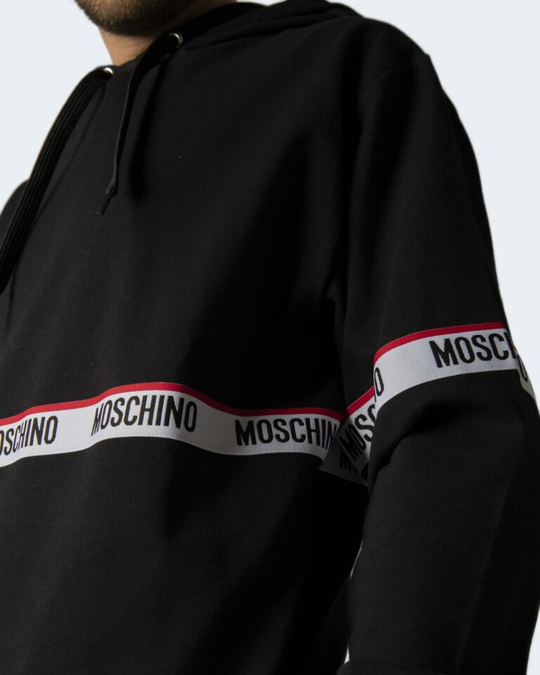 Felpa con cappuccio Moschino Underwear BANDA LOGO Nero - Foto 4