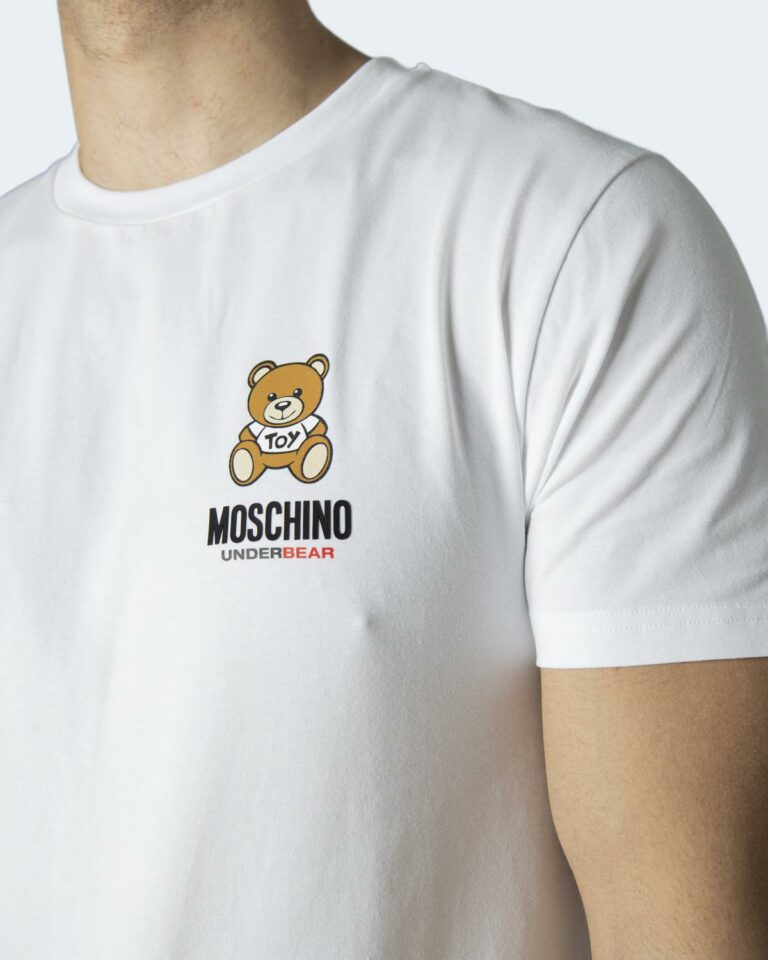 T-shirt intimo Moschino Underwear STAMPA LOGO Bianco - Foto 2