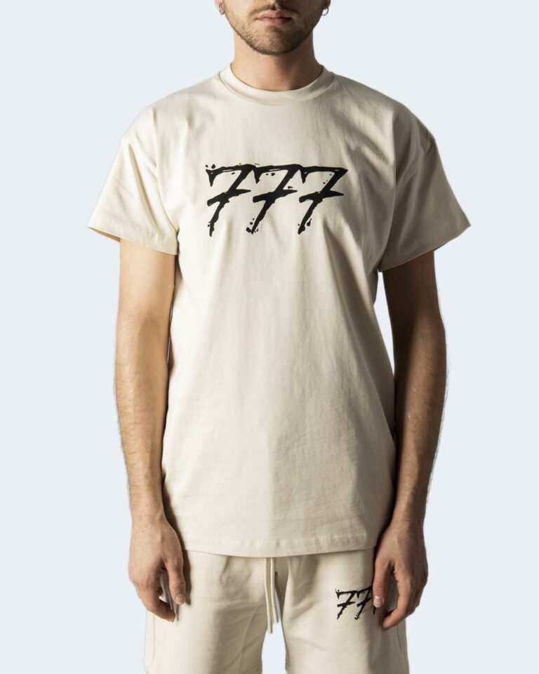 T-shirt 777 STAMPA LOGO Beige - Foto 1