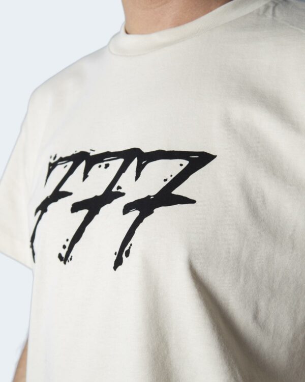 T-shirt 777 STAMPA LOGO Beige - Foto 3