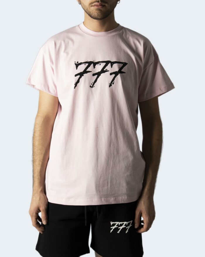 T-shirt Triplosette 777 STAMPA LOGO Rosa – 85909
