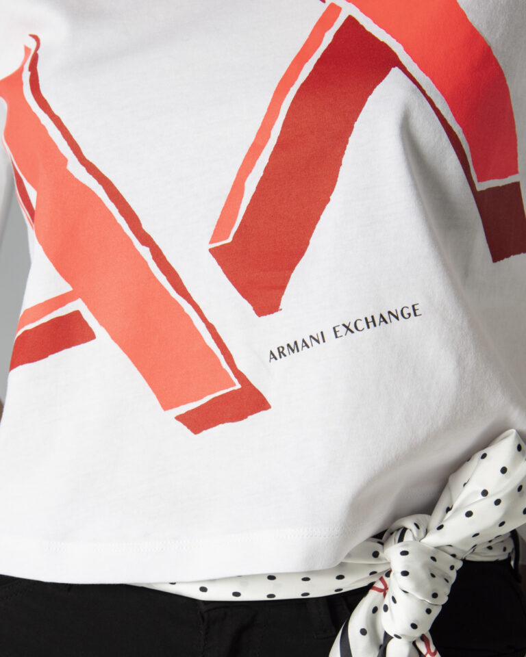 T-shirt Armani Exchange LOGO FLUO 3LYTKQ YJ6QZ Bianco - Foto 3